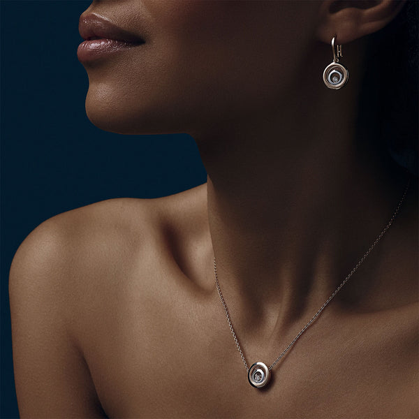 Chopard 18ct Rose Gold Happy Spirit Drop Earrings - Berry's Jewellers