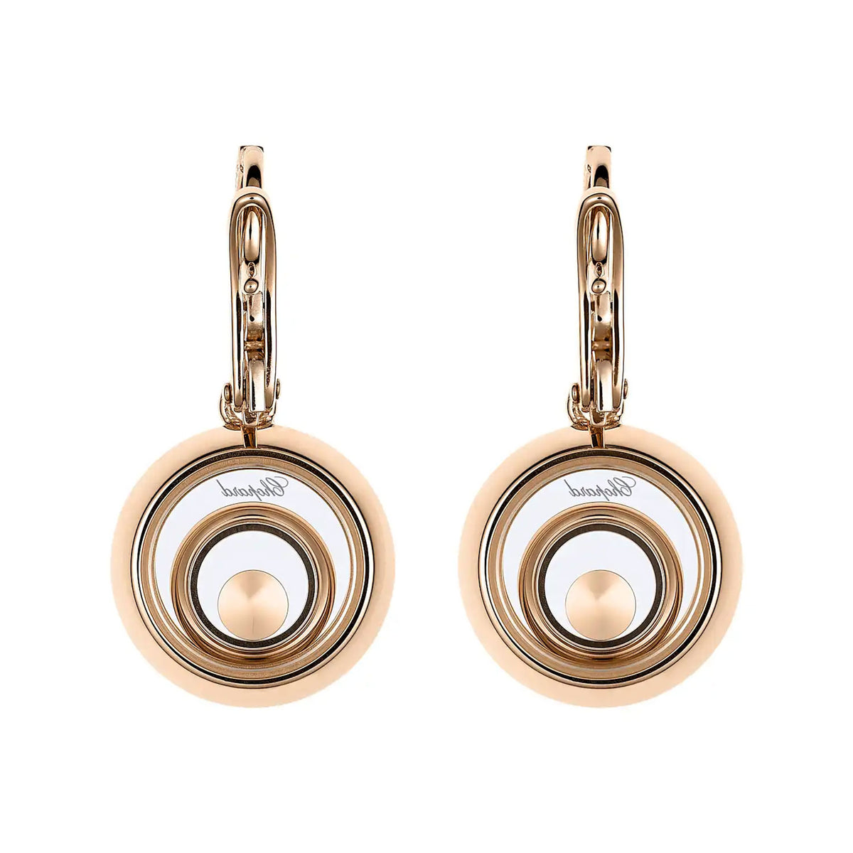 Chopard 18ct Rose Gold Happy Spirit Drop Earrings - Berry's Jewellers
