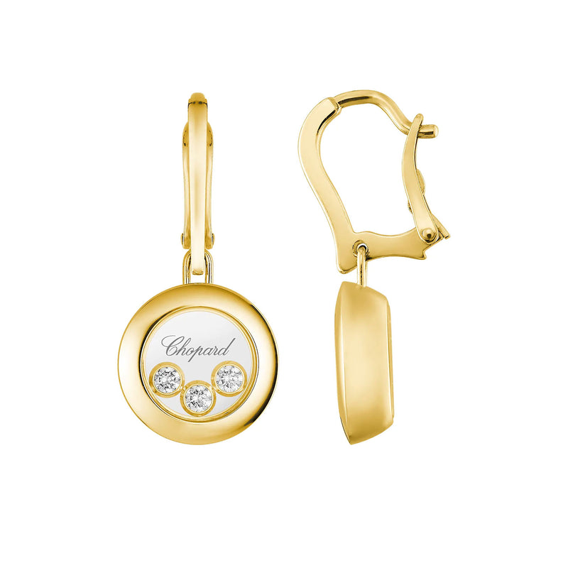Berry's Jewellers Happy Diamonds 18ct Yellow Gold Circular Drop Earrings - Berry's Jewellers