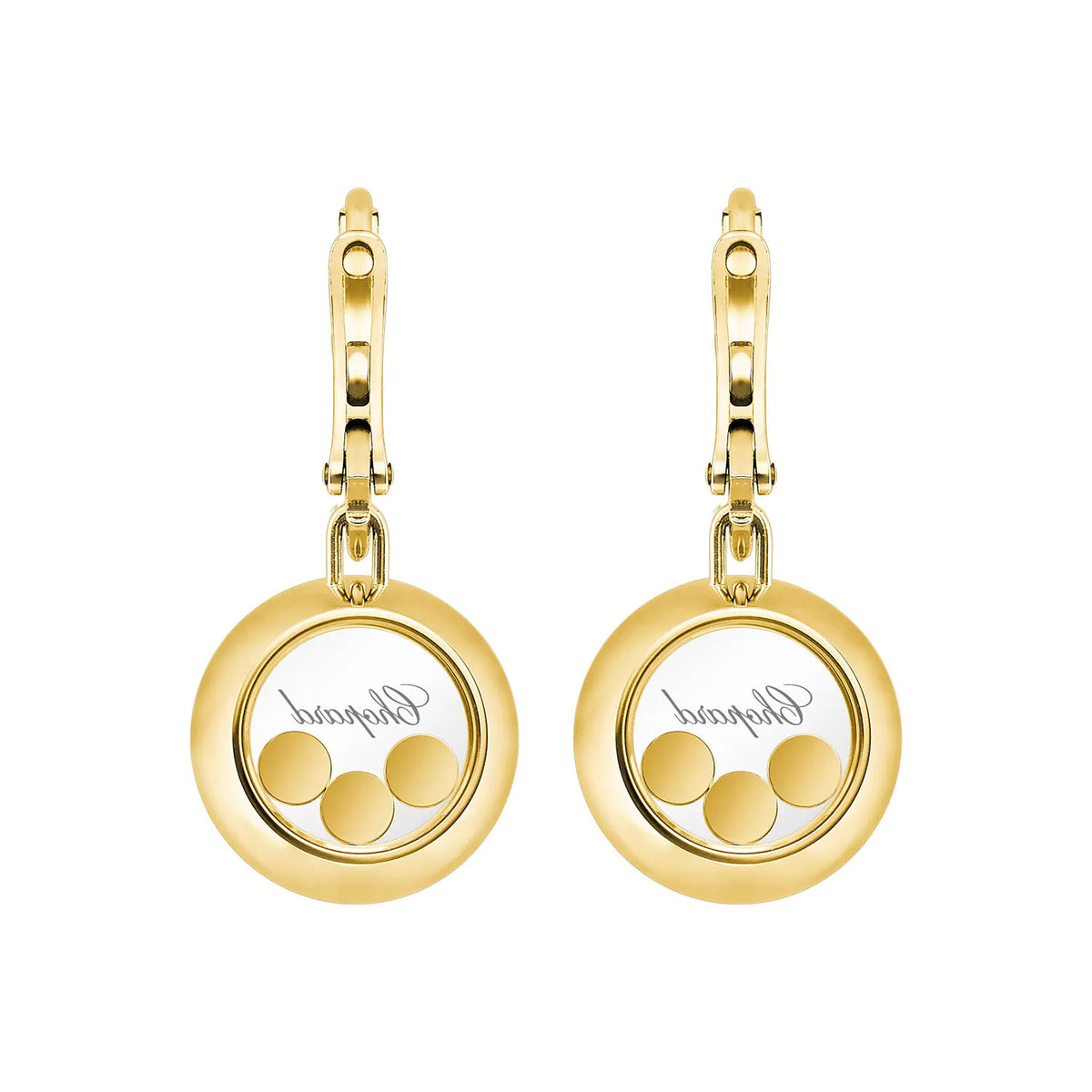 Berry's Jewellers Happy Diamonds 18ct Yellow Gold Circular Drop Earrings - Berry's Jewellers