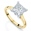 18ct Yellow Gold GIA Certificated Princess Cut Diamond Solitaire Ring