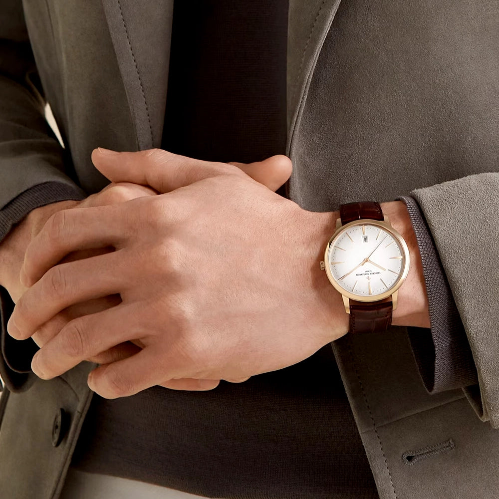 Vacheron Constantin Patrimony Self-Winding 40mm 18ct Pink Gold Silver Dial Mens Watch - Berry's Jewellers