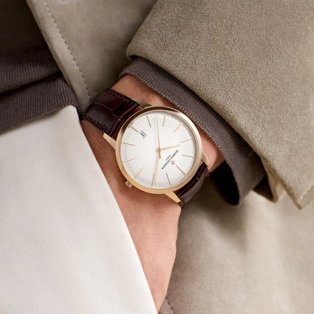 Vacheron Constantin Patrimony Self-Winding 40mm 18ct Pink Gold Silver Dial Mens Watch - Berry's Jewellers