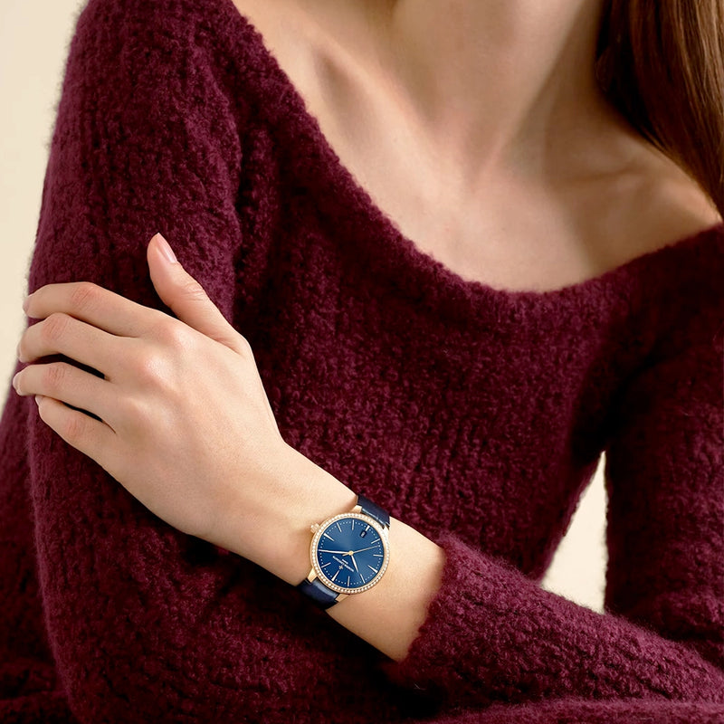 Vacheron Constantin Patrimony Self-Winding 36.5mm 18ct Pink Gold Diamond Bezel Strap Watch - Berry's Jewellers