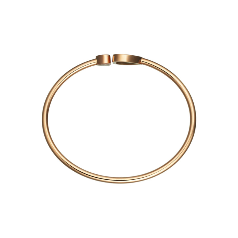 18ct Rose Gold Happy Hearts Turquoise and Diamond Bangle