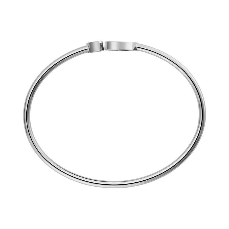 Chopard 18ct White Gold Happy Hearts Blue Aventurine & Diamond Set Bangle - Berry's Jewellers