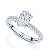 Berry's Platinum GIA Certified Oval Cut Diamond Ring With Diamond Set Shoulders - Berry's Jewellers