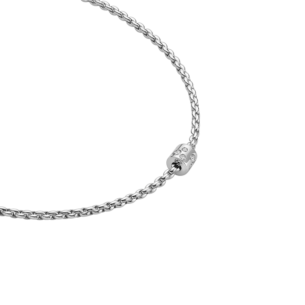 FOPE Aria 18ct White Gold Necklace With Diamond Set Rondel - Berry's Jewellers