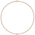 Aria 18ct Rose Gold Necklace With Diamond Set Rondel