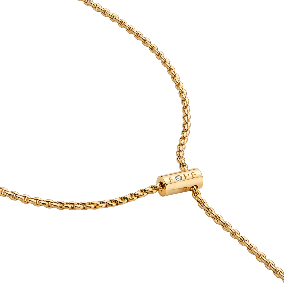 FOPE Aria Collection 18ct Yellow Gold Adjustable Lariat Necklace - Berry's Jewellers