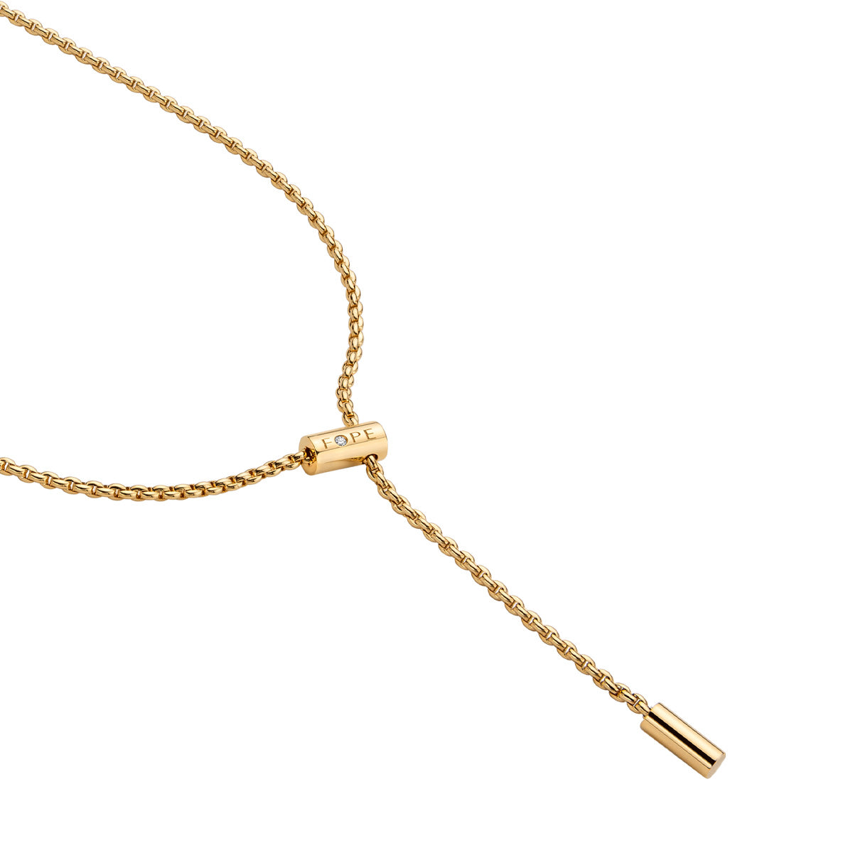 FOPE Aria Collection 18ct Yellow Gold Adjustable Lariat Necklace - Berry's Jewellers