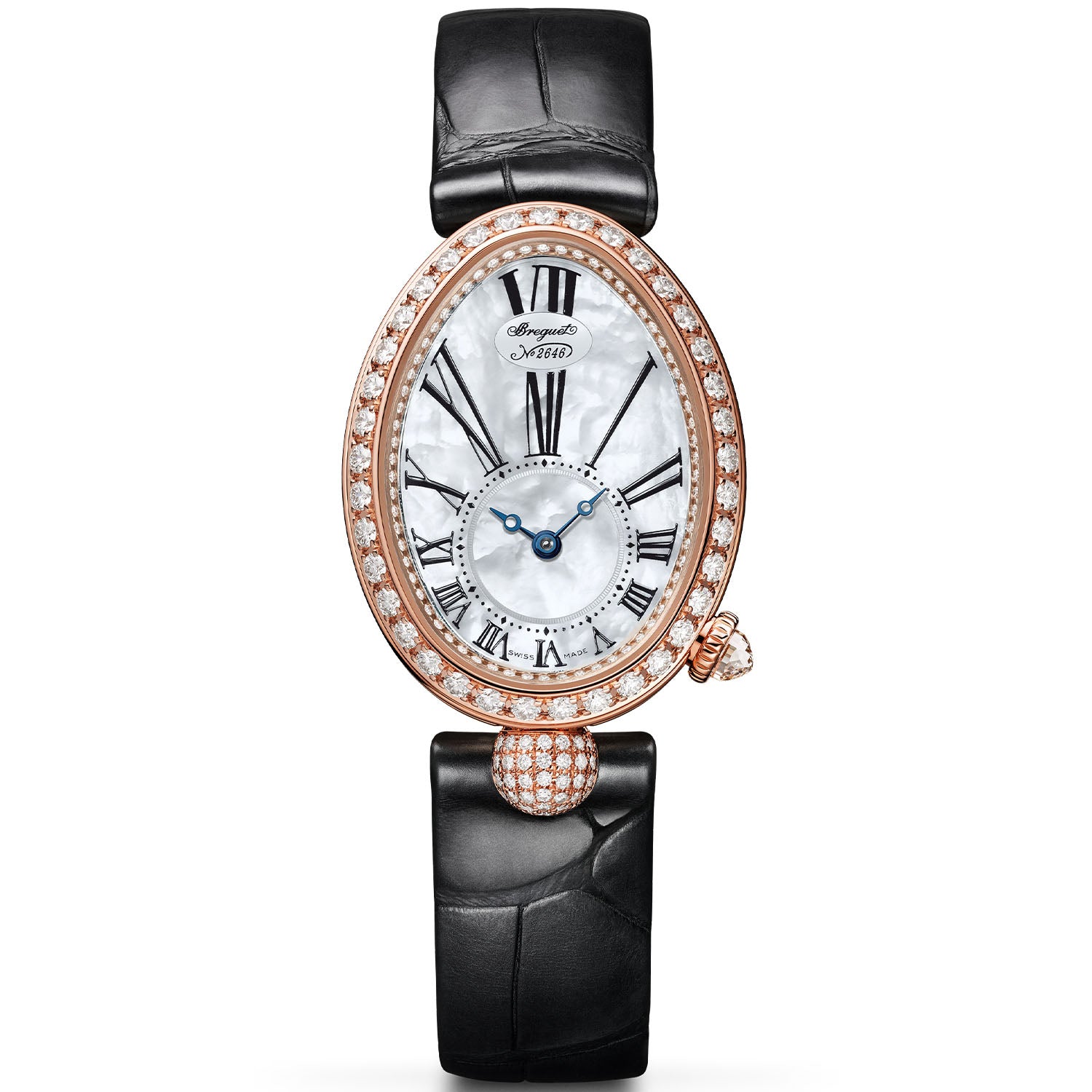 Reine de Naples 18ct Rose Gold & Mother of Pearl Strap Watch