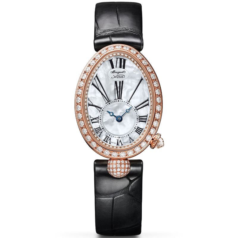 Breguet Reine de Naples 18ct Rose Gold & Mother of Pearl Strap Watch - Berry's Jewellers