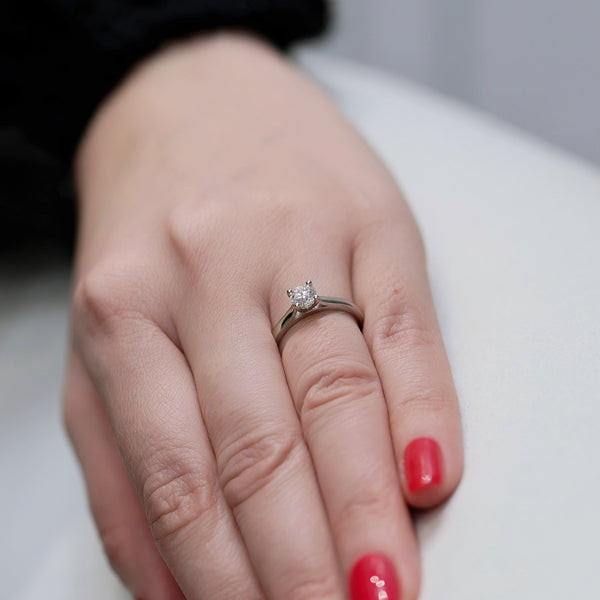 Berry's Simply Solitaire Collection Platinum Set Diamond Solitaire Engagement Ring GIA Certified 0