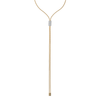 Aria 18ct Yellow Gold Pavé Set Diamond Slider Necklace