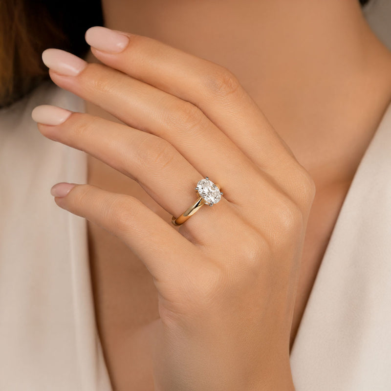 Berry's 18ct Yellow Gold GIA Certificated Oval Cut Diamond Claw Set Solitaire Ring. - Berry's Jewellers
