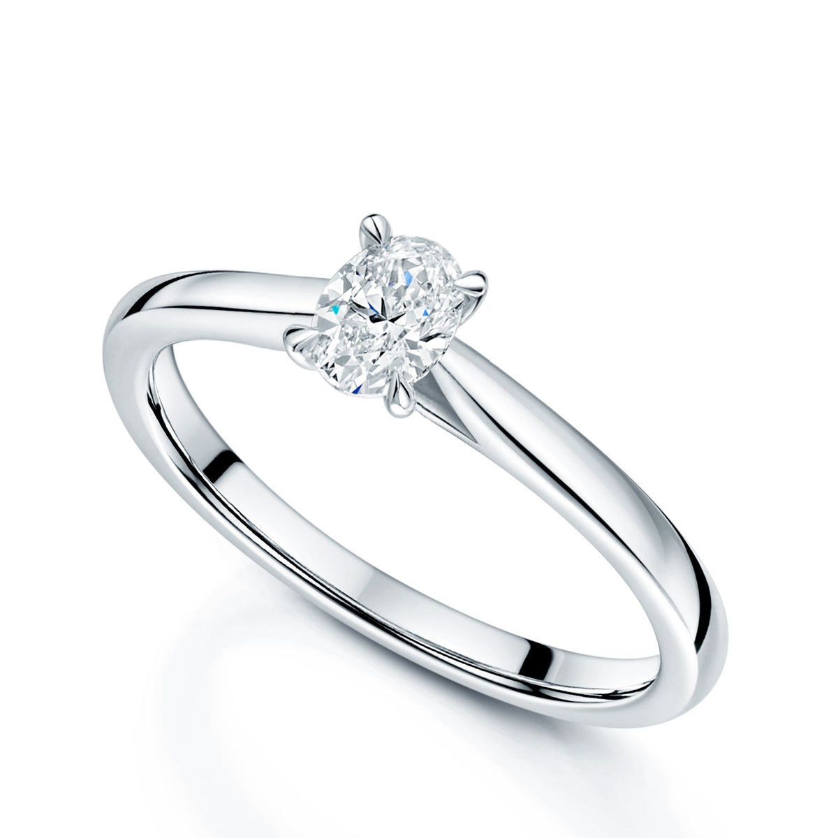 Berry's Platinum Oval Cut Diamond Engagement Ring - Berry's Jewellers