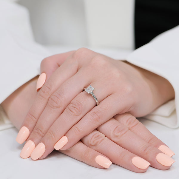 Berry's Platinum GIA Certificated Emerald Cut Diamond Engagement Ring - Berry's Jewellers