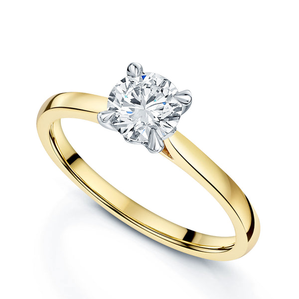 Berry's 18ct Yellow Gold GIA Certificated Round Brilliant Cut Diamond Engagement Ring - Berry's Jewellers