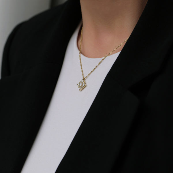 Berry's 18ct Yellow Gold Round Brilliant Cut Diamond Flower Cluster Pendant - Berry's Jewellers