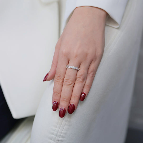 Berry's Platinum Oval Cut Diamond Five Stone Eternity Ring - Berry's Jewellers