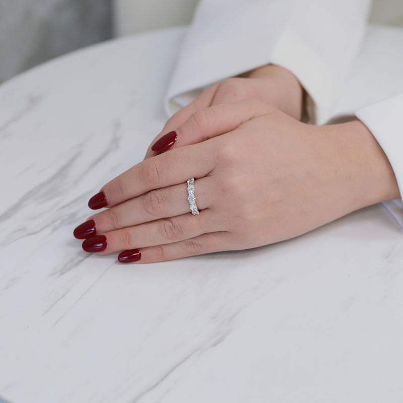 Berry's Platinum Oval Cut Diamond Five Stone Eternity Ring - Berry's Jewellers