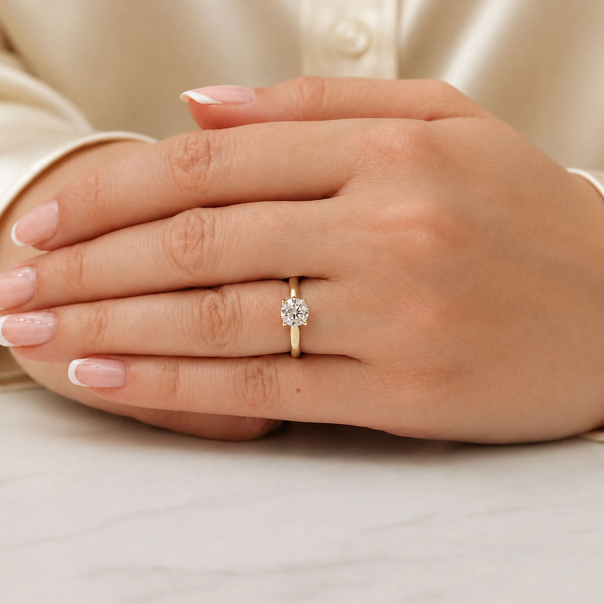 Simply Solitaire Collection 18ct Yellow Gold Diamond Solitaire Engagement Ring GIA Certified 1