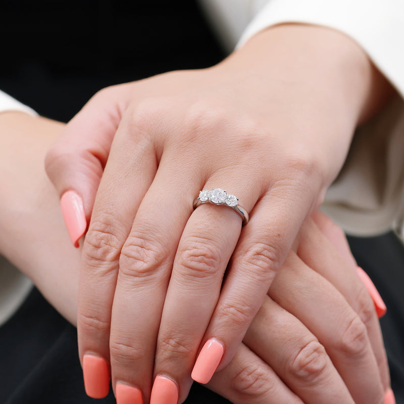 Berry's Platinum Round Brilliant Cut Diamond Three Stone Ring - Berry's Jewellers