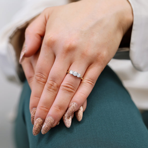 Berry's 18ct Yellow Gold GIA Certificated Round Brilliant Cut Diamond Three Stone Ring - Berry's Jewellers