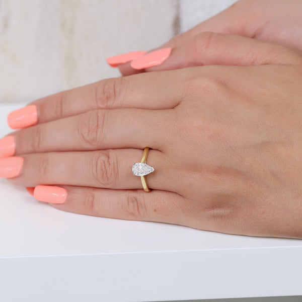 Berry's 18ct Yellow Gold Pear Cut Diamond Engagement Ring - Berry's Jewellers