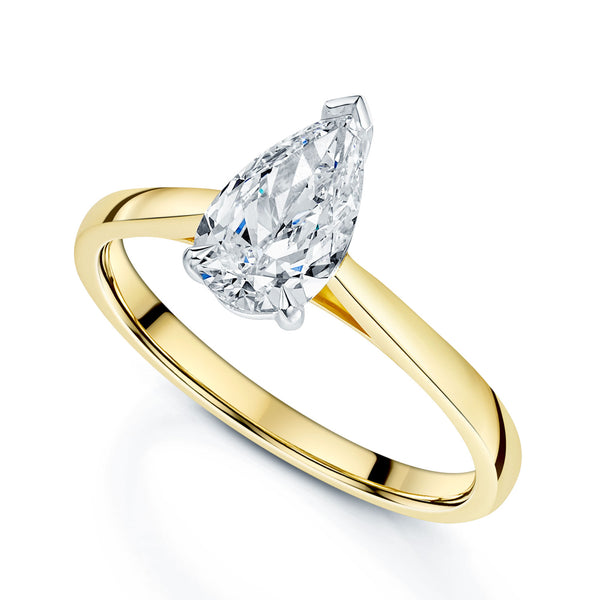 Berry's 18ct Yellow Gold Pear Cut Diamond Engagement Ring - Berry's Jewellers