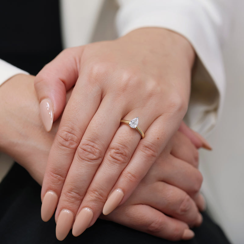 Berry's 18ct Yellow Gold Pear Cut Diamond Engagement Ring - Berry's Jewellers