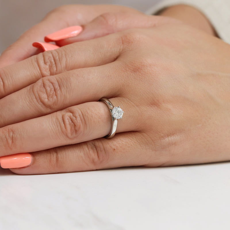 Berry's Platinum GIA Certificated Round Brilliant Cut Diamond Engagement Ring - Berry's Jewellers