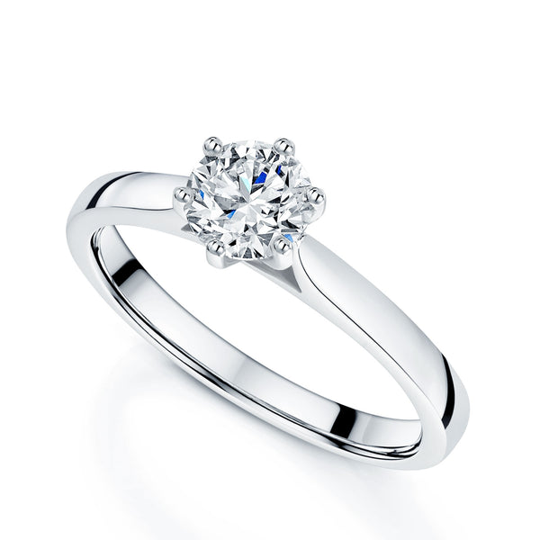 Berry's Platinum GIA Certificated Round Brilliant Cut Diamond Engagement Ring - Berry's Jewellers