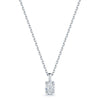 Berry's Platinum Oval Cut Diamond Single Stone Pendant - Berry's Jewellers