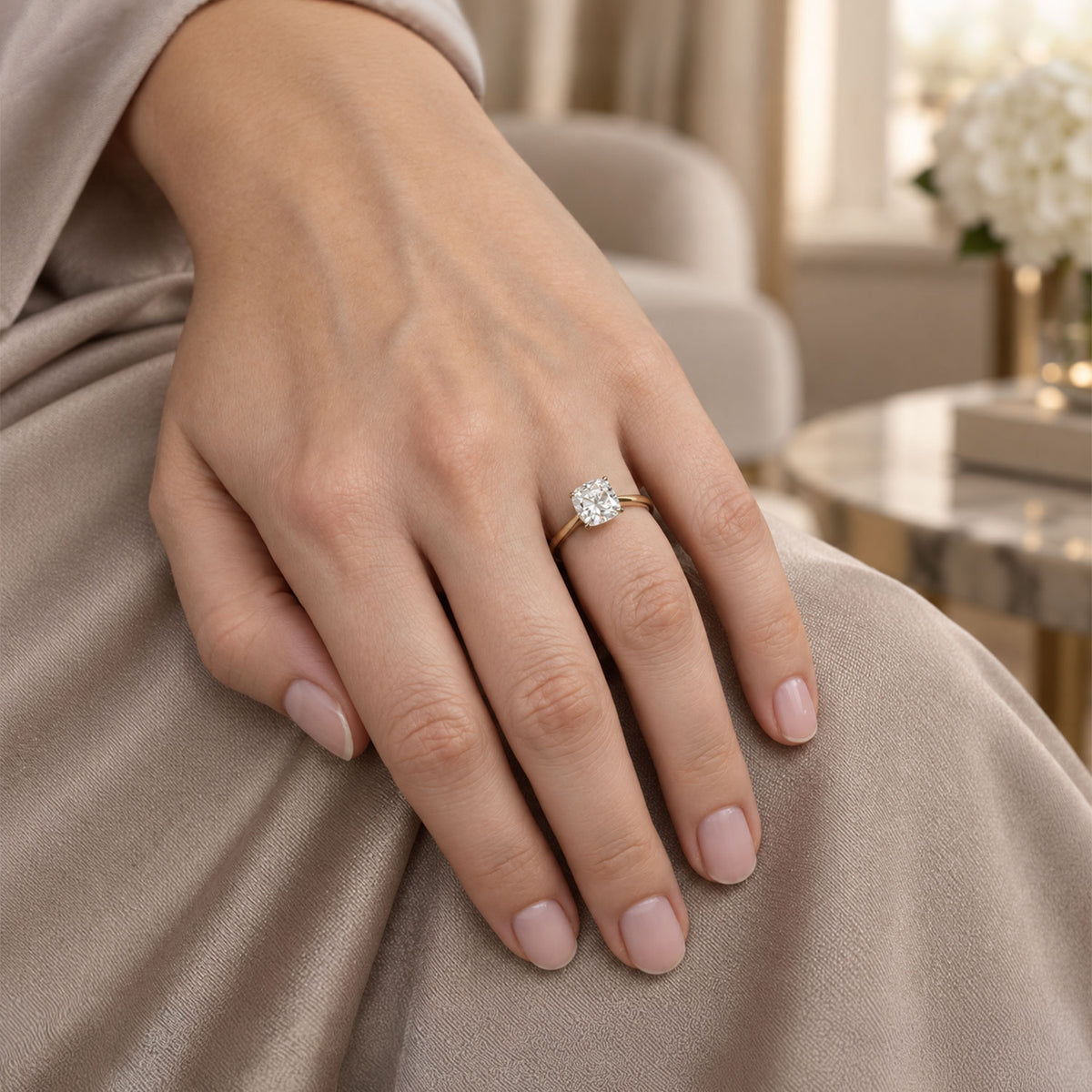 Berry's 18ct Yellow Gold Cushion Cut Diamond Solitaire Ring - Berry's Jewellers