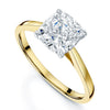 18ct Yellow Gold Cushion Cut Diamond Solitaire Ring