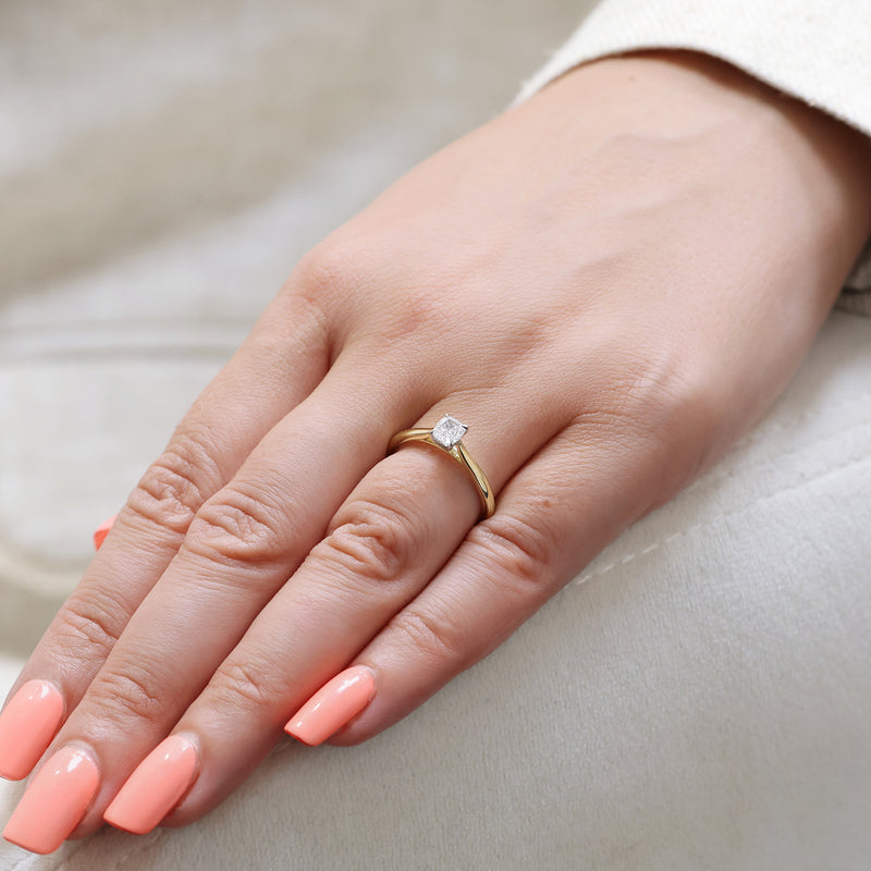 Berry's 18ct Yellow Gold GIA Certificated Cushion Cut Diamond Engagement Ring - Berry's Jewellers