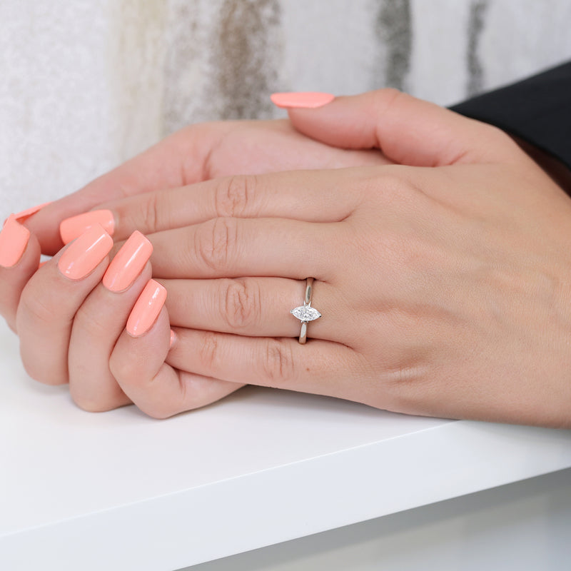 Berry's Platinum Marquise Cut Diamond Engagement Ring - Berry's Jewellers