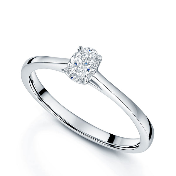Berry's Platinum Oval Cut Diamond Engagement Ring - Berry's Jewellers