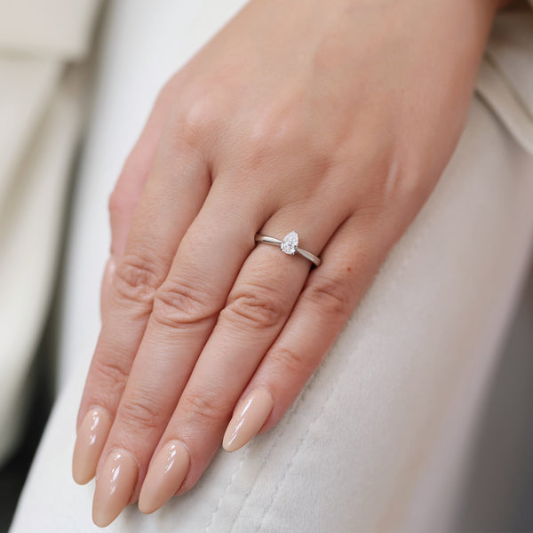 Berry's Platinum Pear Cut Diamond Engagement Ring - Berry's Jewellers