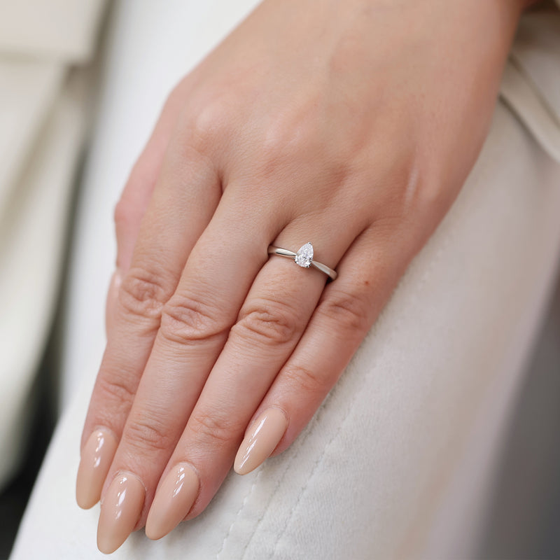 Berry's Platinum Pear Cut Diamond Engagement Ring - Berry's Jewellers