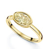 Berry's 18ct Yellow Gold Oval Cut Fancy Yellow Diamond Rub Over Set Ring - Berry's Jewellers