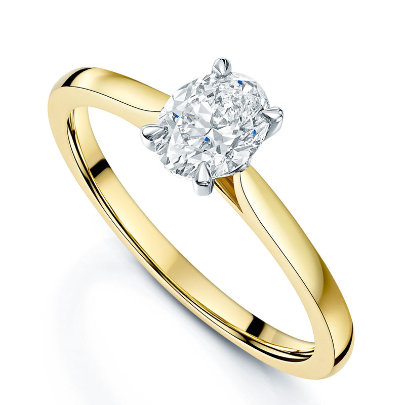Berry's 18ct Yellow Gold GIA Certified Oval Cut Diamond Solitaire Ring - Berry's Jewellers