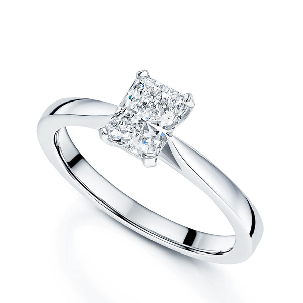 Berry's Platinum GIA Certificated Radiant Cut Diamond Solitaire Ring - Berry's Jewellers