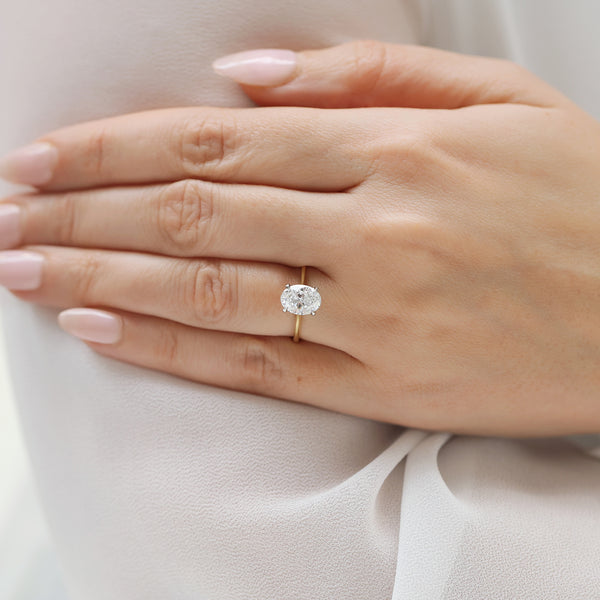 18ct Yellow Gold GIA Certified Oval Solitaire Ring