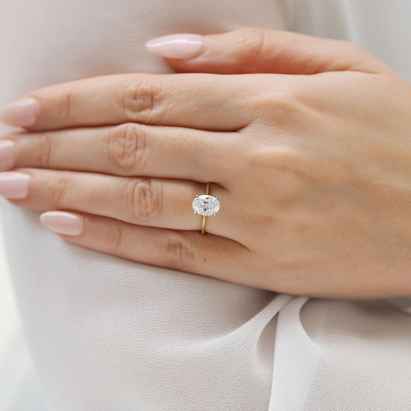 18ct Yellow Gold GIA Certified Oval Solitaire Ring