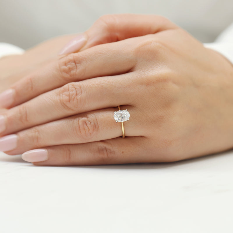 18ct Yellow Gold GIA Certified Oval Solitaire Ring