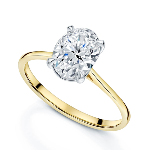 18ct Yellow Gold GIA Certified Oval Solitaire Ring