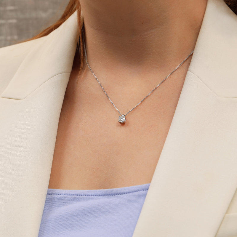 Berry's 18ct White Gold 0.70 Carat Diamond Single Stone Pendant - Berry's Jewellers